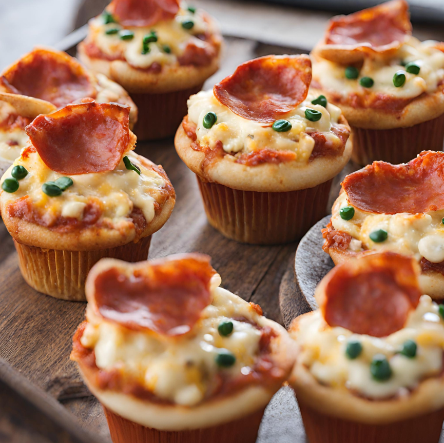 What are pizza cupcakes made of?