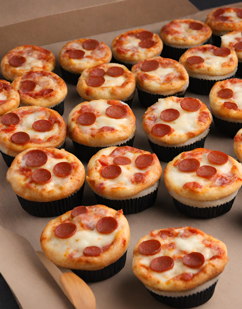 What are pizza cupcakes made of?
